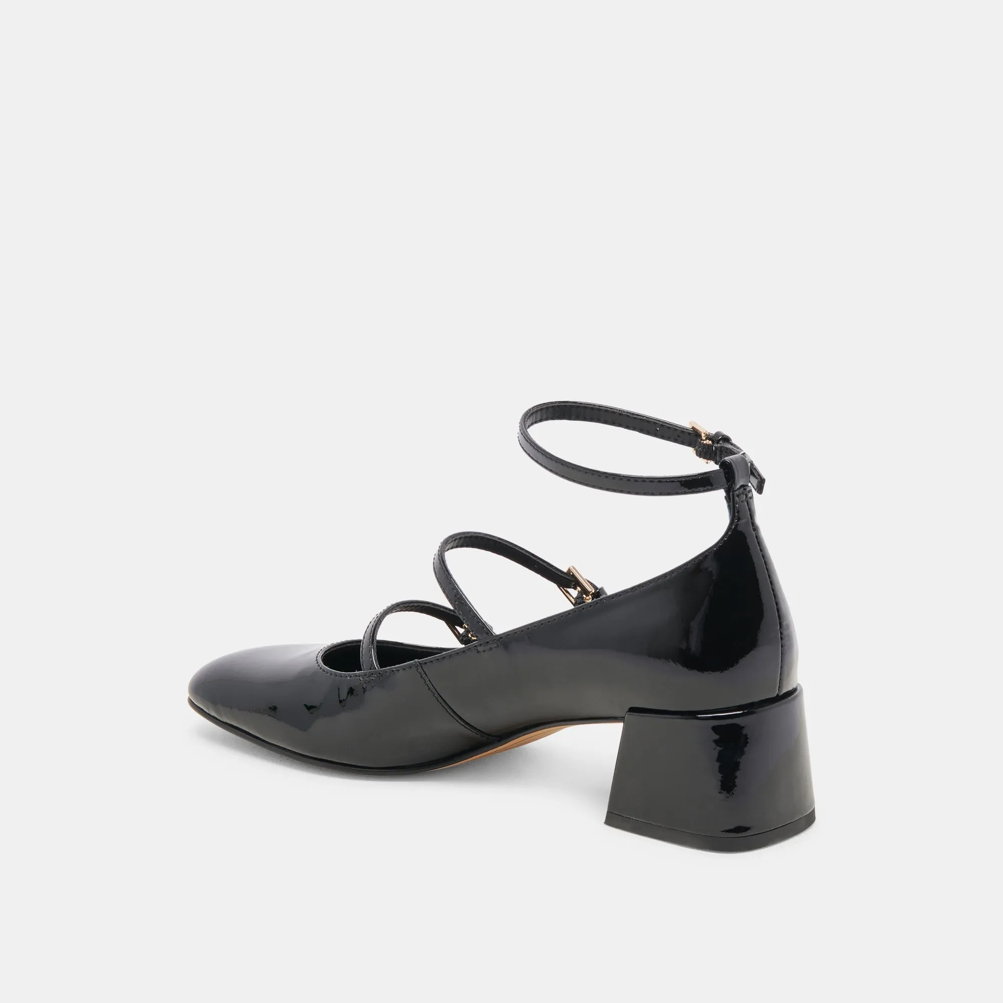 MEADOW HEELS MIDNIGHT PATENT LEATHER - re:vita