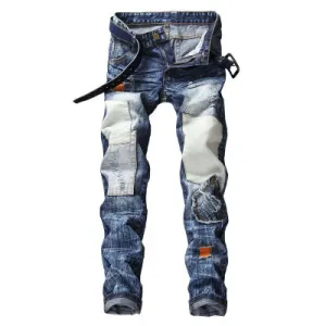 Men's Retro Embroidery Jeans Up To Size 40