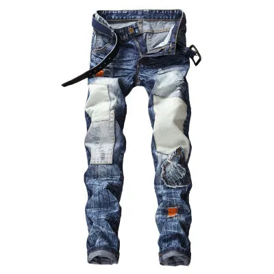 Men's Retro Embroidery Jeans Up To Size 40