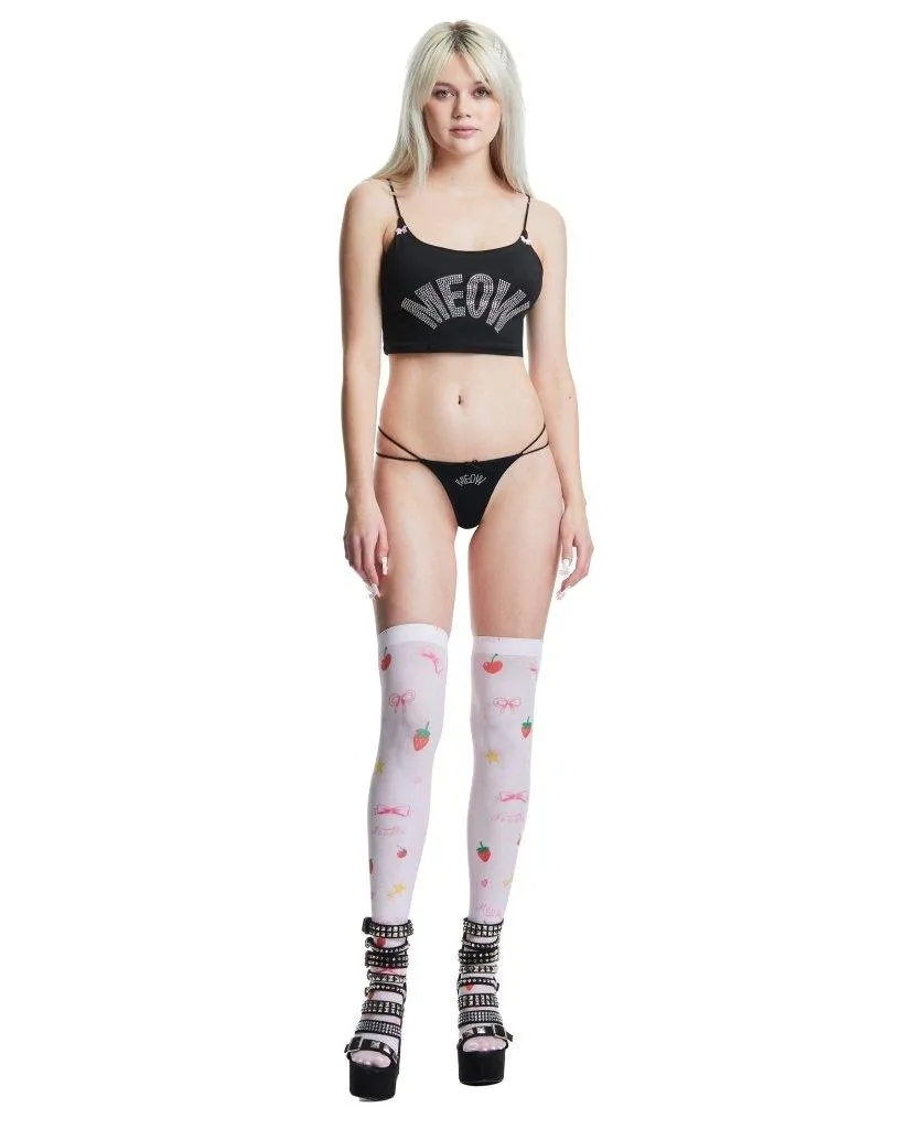 Meow Spaghetti Crop Top