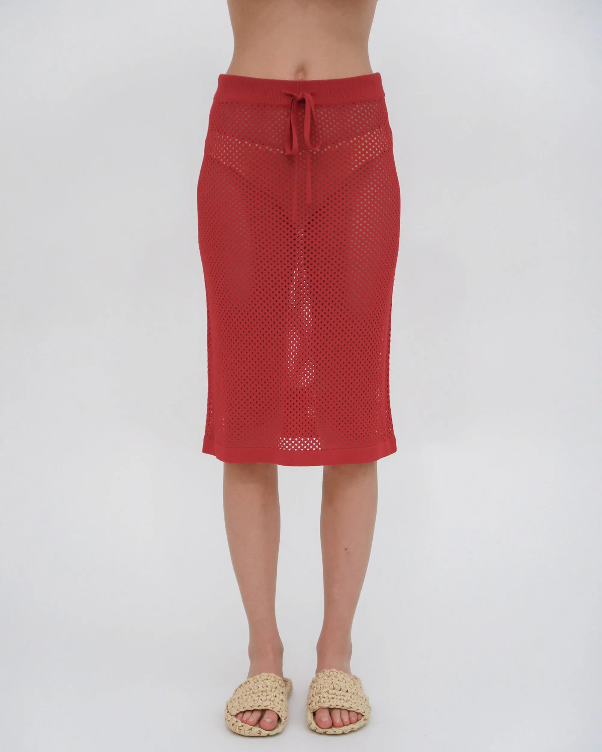 MESH MIDI SKIRT