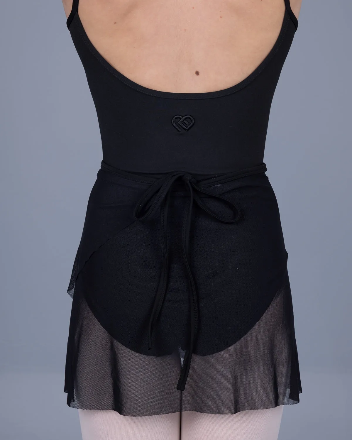 Mesh Wrap Skirt Noir Black
