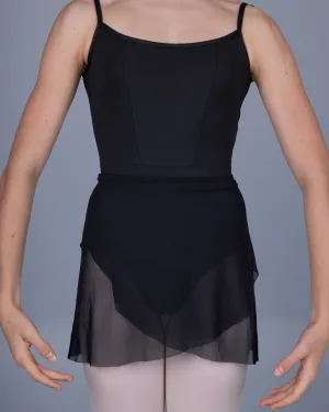 Mesh Wrap Skirt Noir Black