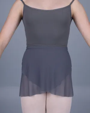 Mesh Wrap Skirt Steel Grey