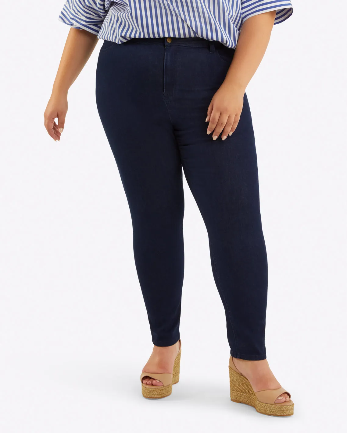 Mid-Rise Slim Jeans in Dark Wash