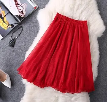 Midi Knee Length Skirts