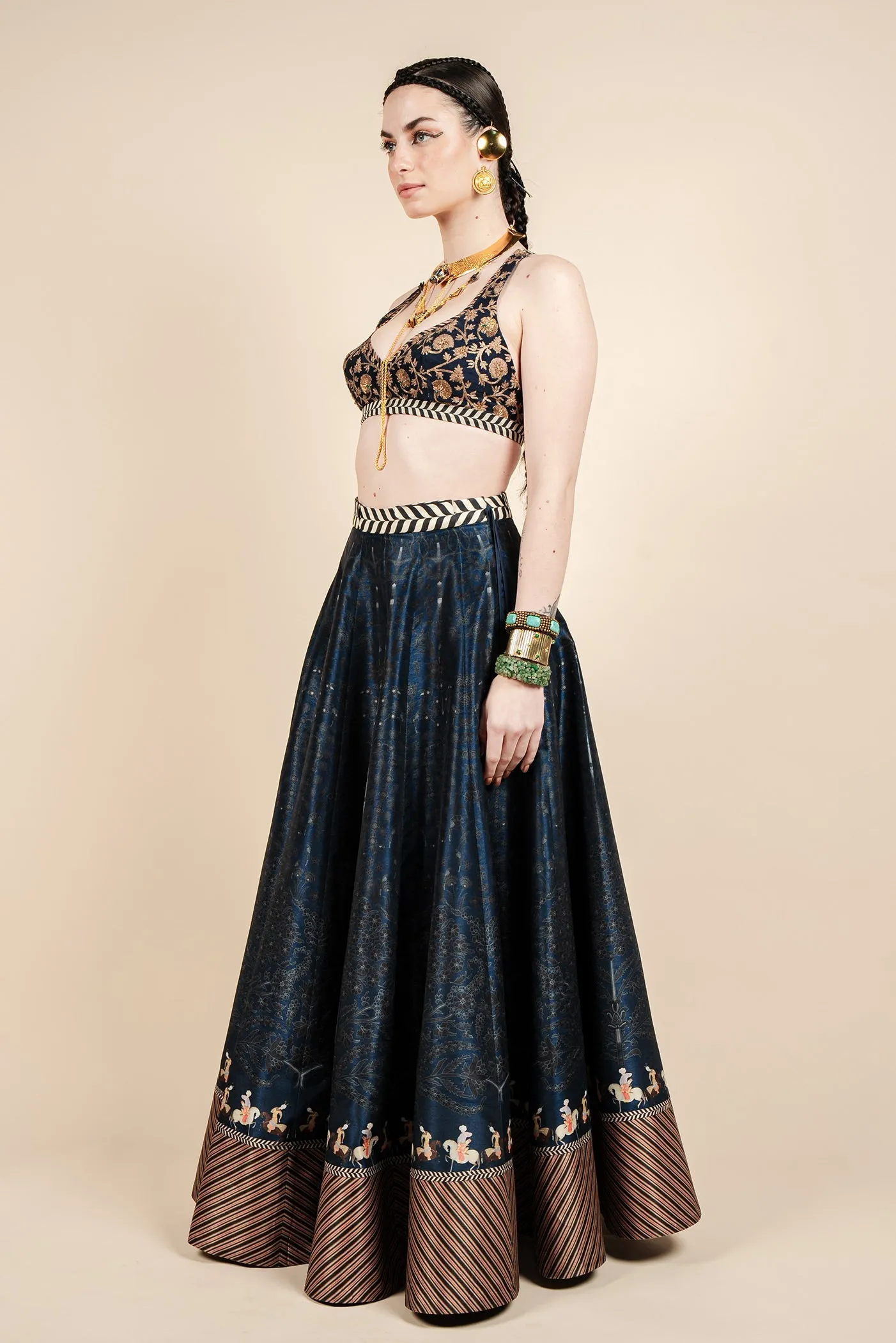 Midnight Blue Skirt Set - Ready to Ship