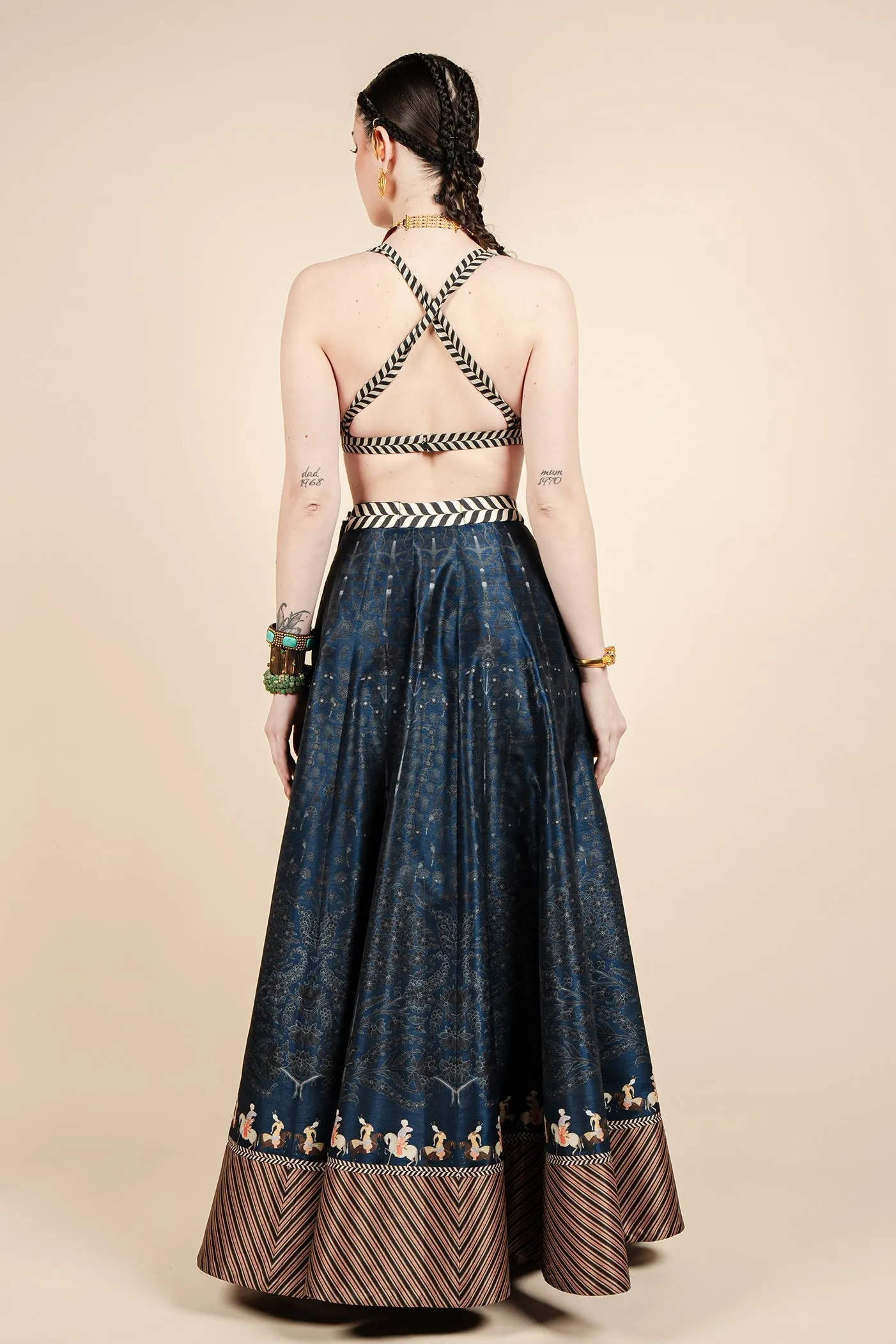 Midnight Blue Skirt Set