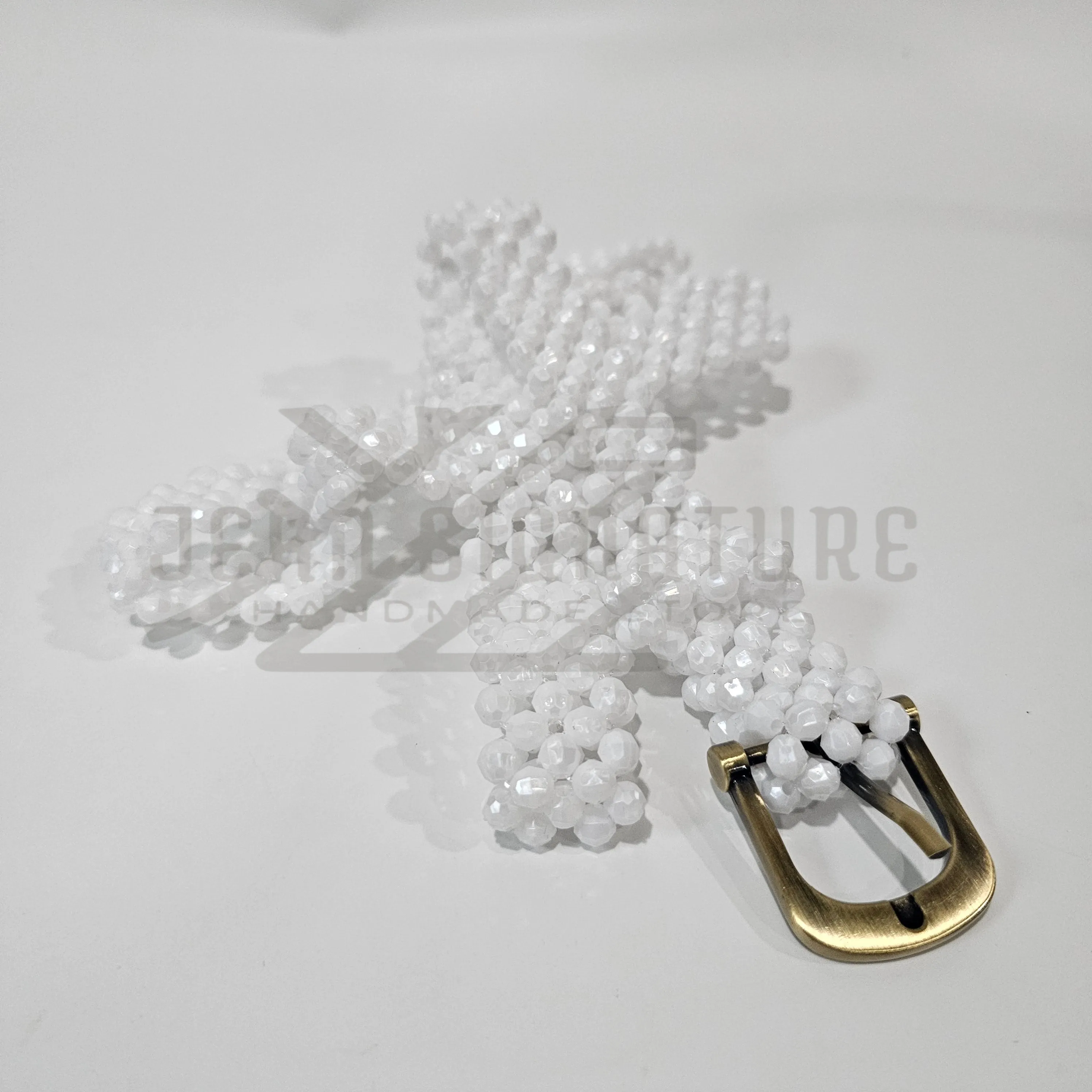 Moyo Beaded Belt - White Opaque
