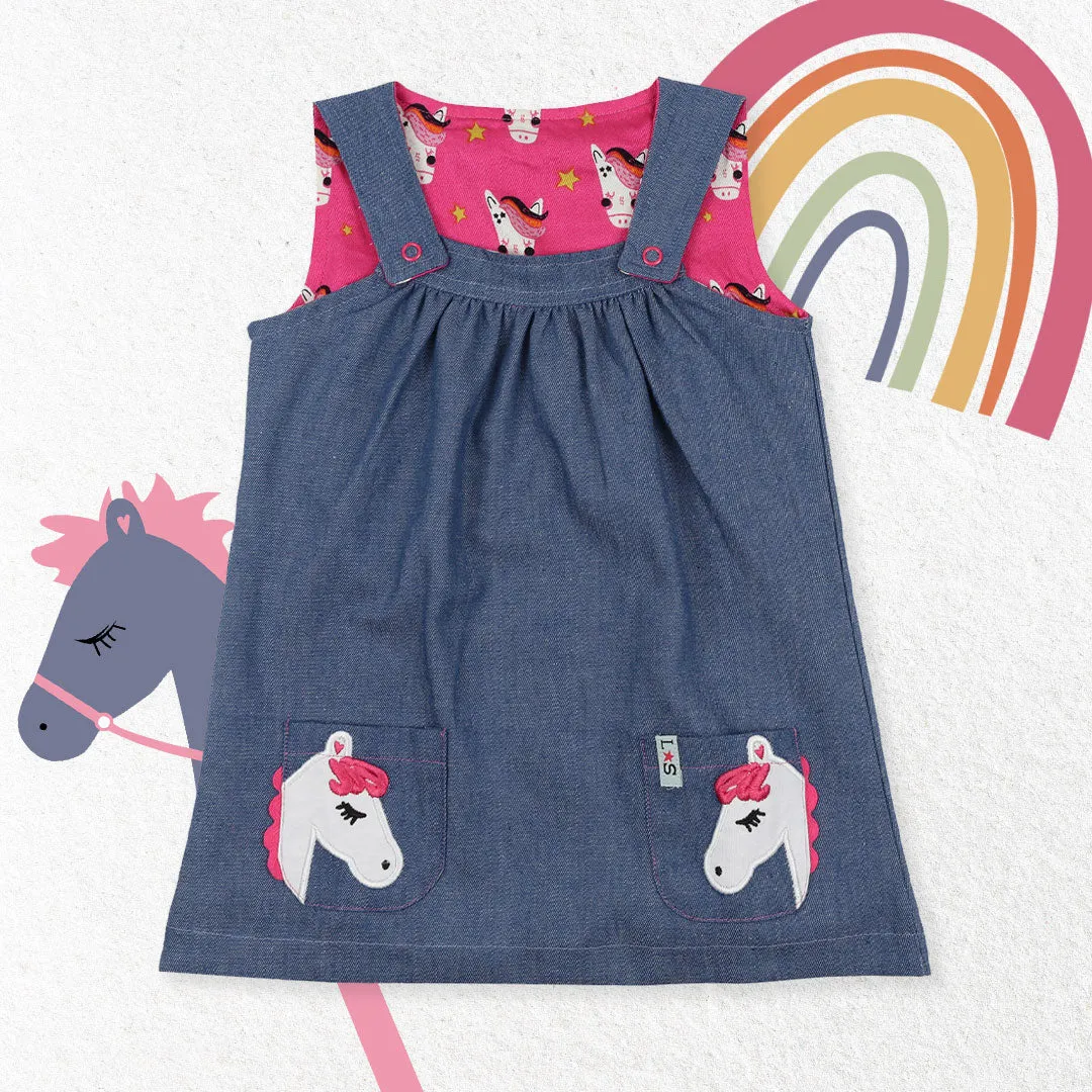 Multicoloured Horse Print Dress