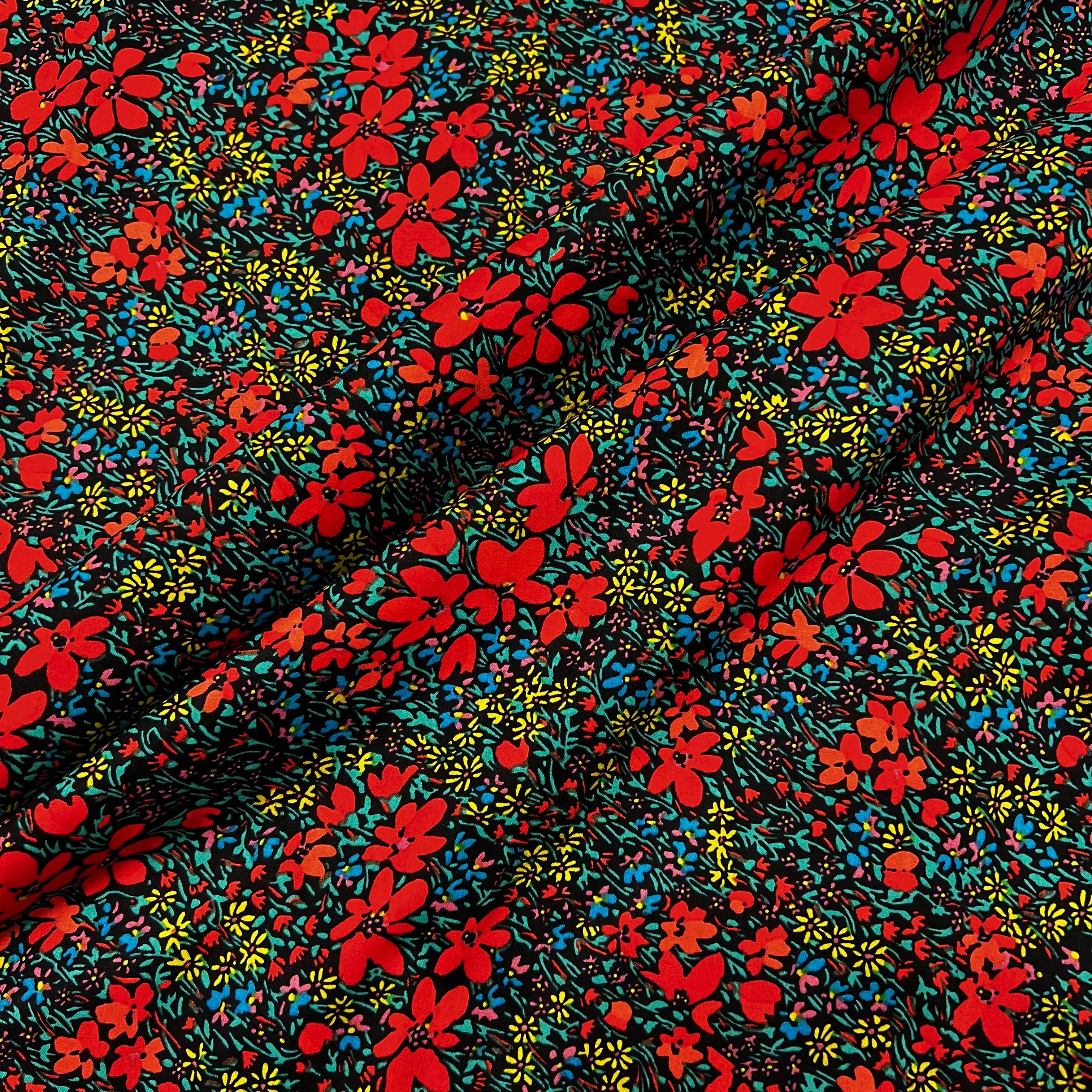 Nancy Floral Cotton Lawn - Red