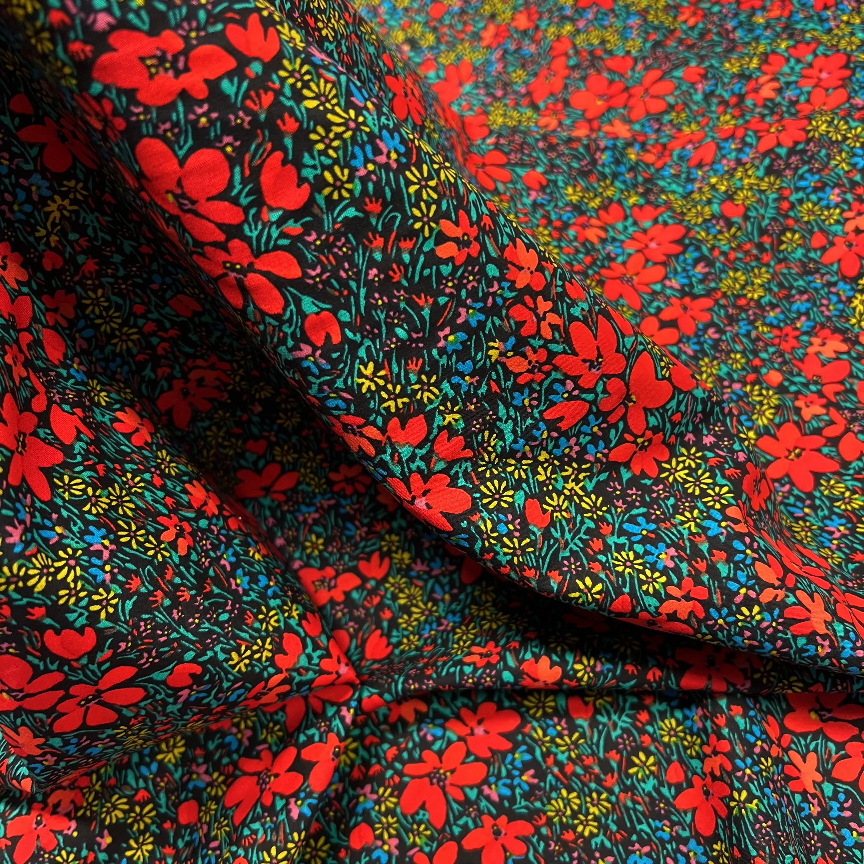 Nancy Floral Cotton Lawn - Red