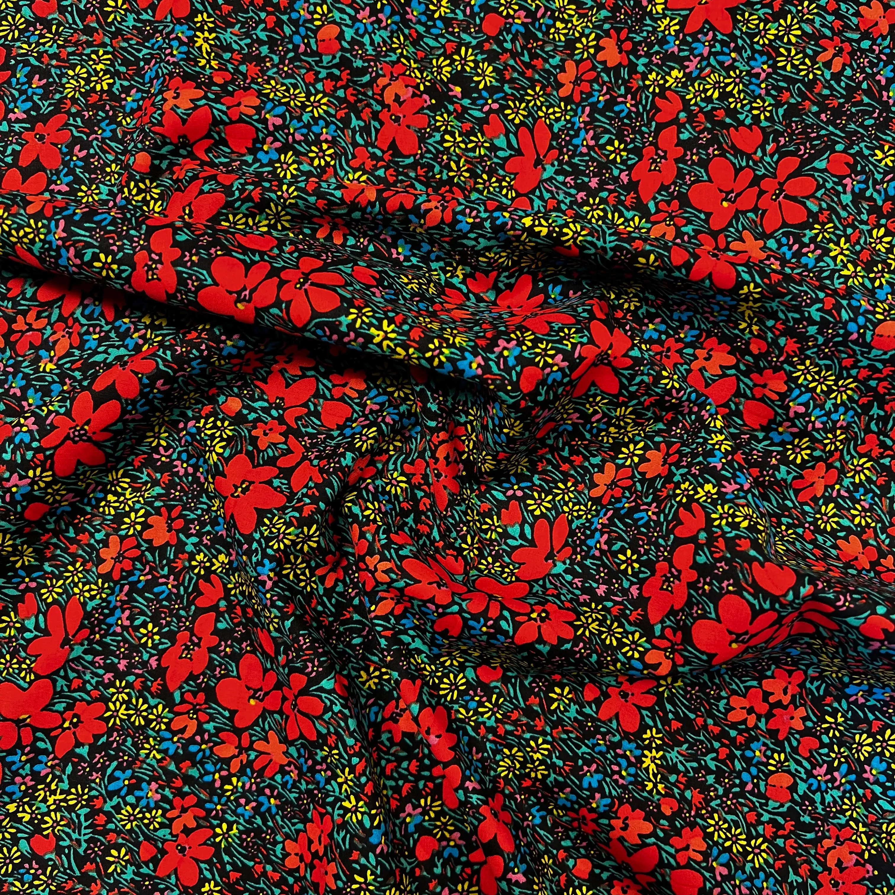 Nancy Floral Cotton Lawn - Red