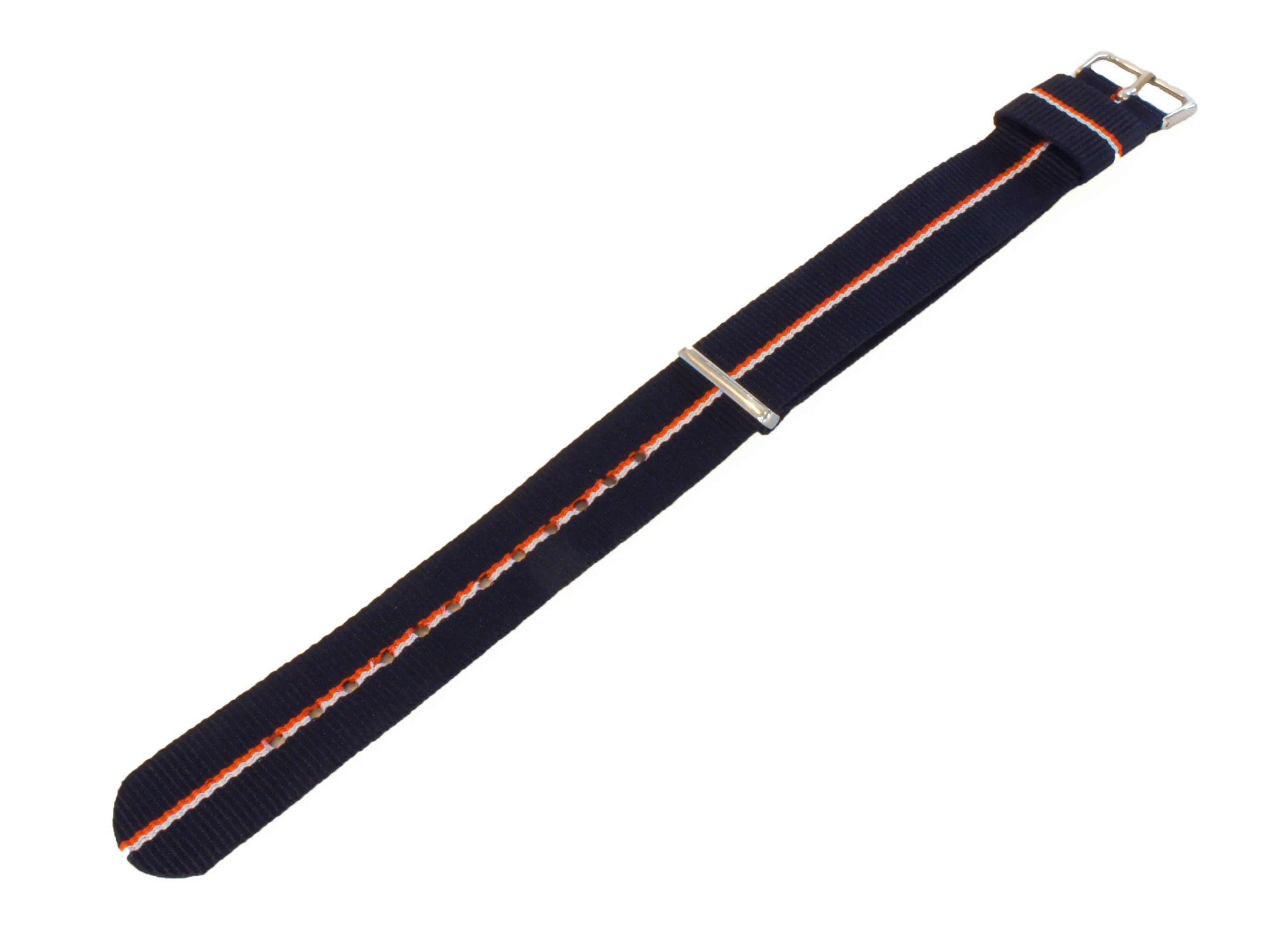 Navy Pumpkin Ivory Nylon NATO® style Watch Band (24mm SALE)