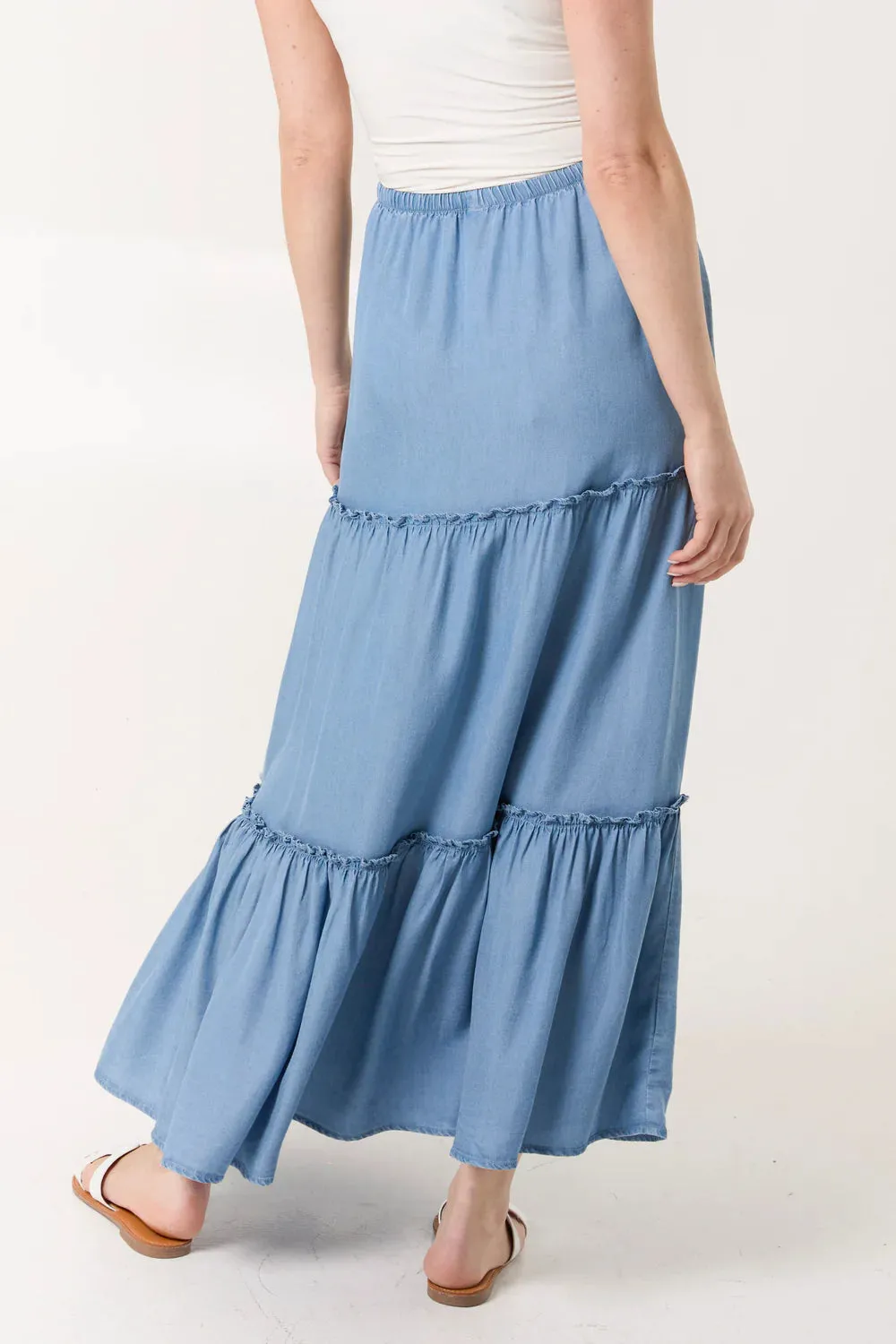 Nova of London Beaded Tiered Maxi Skirt