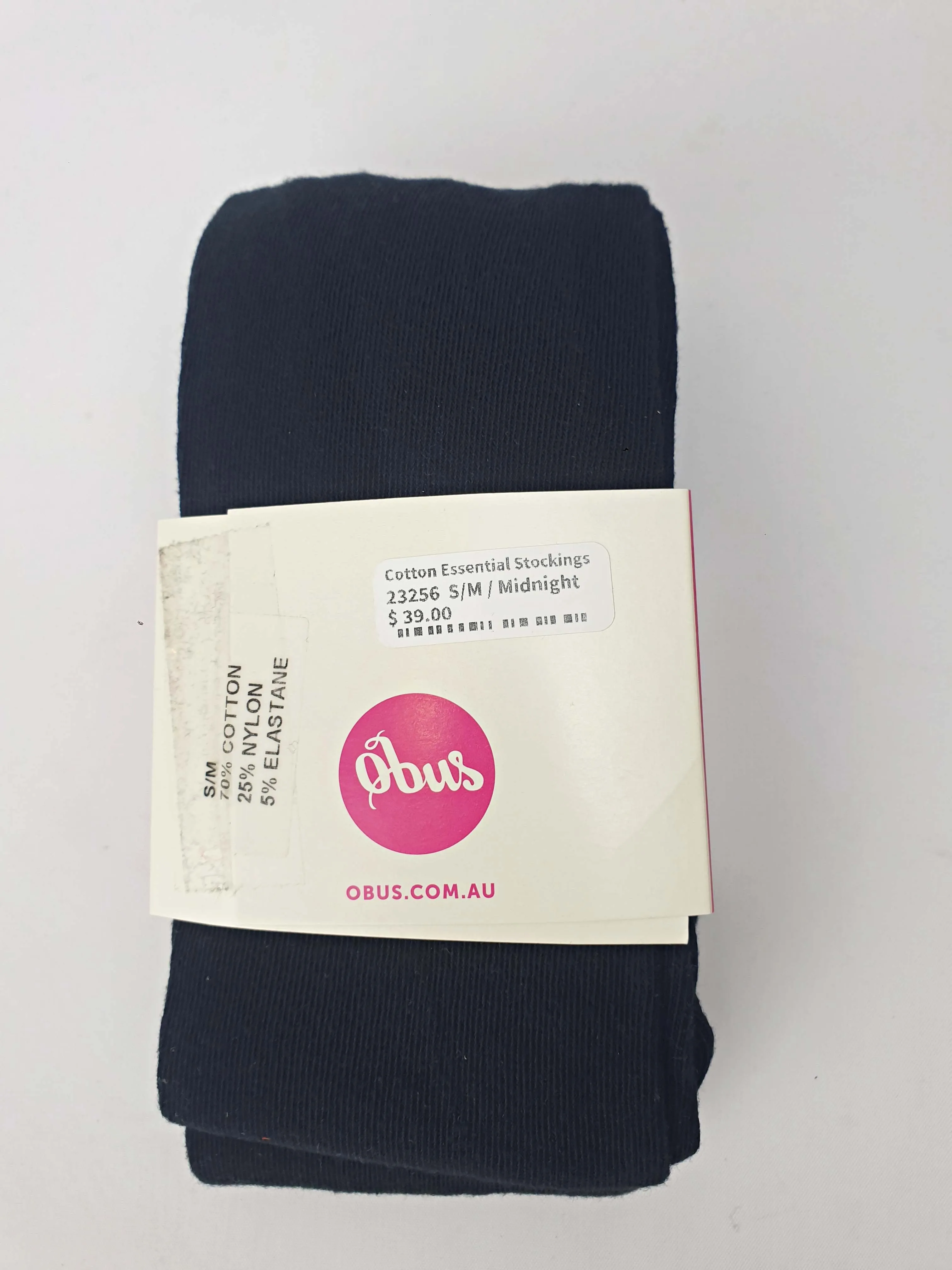 Obus black cotton stockings