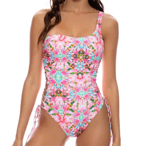 OCEAN DRIVE EUPHORIA - One Shoulder Lace Up Body Suit