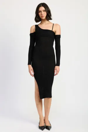 OFF SHOULDER LONG SLEEVE MAXI DRESS