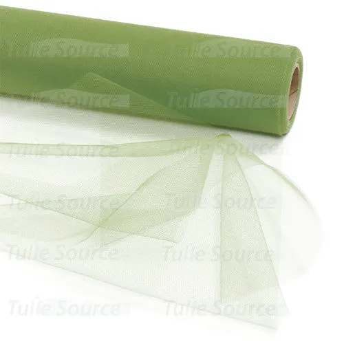 Olive Green Tulle Fabric