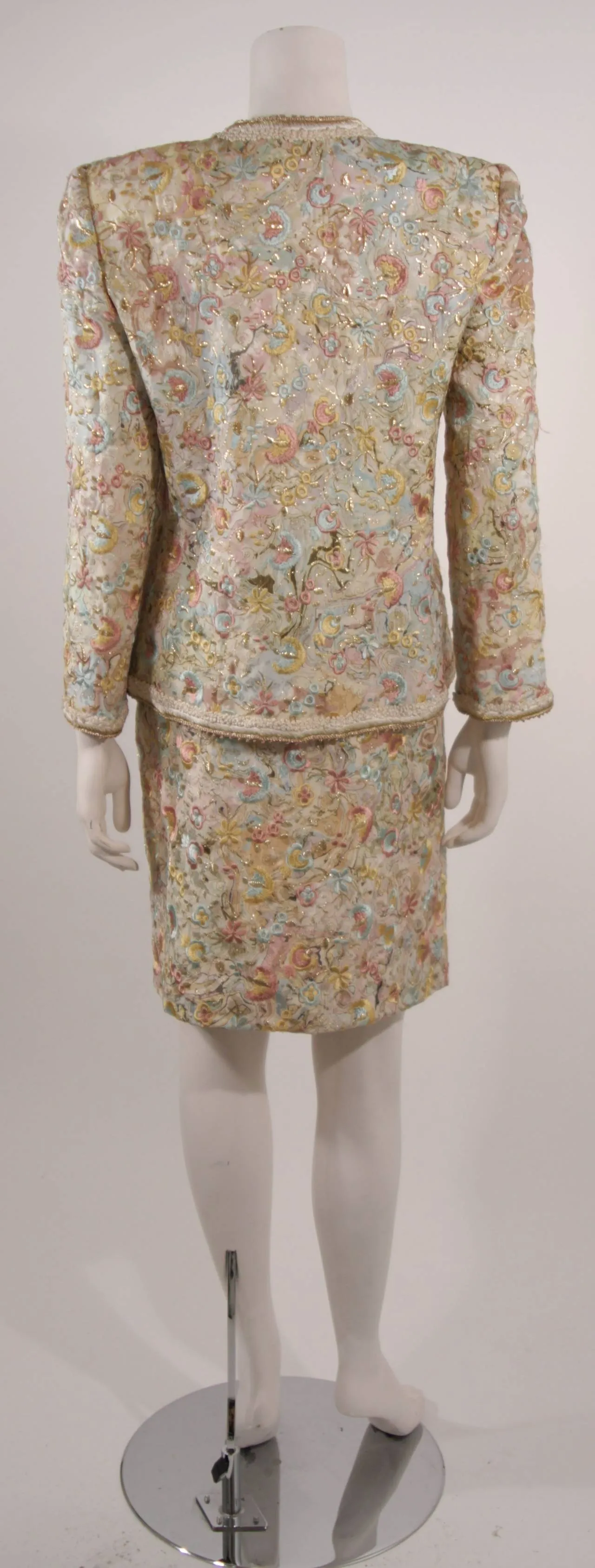 OSCAR DE LA RENTA 4 pc Baroque Skirt Suit