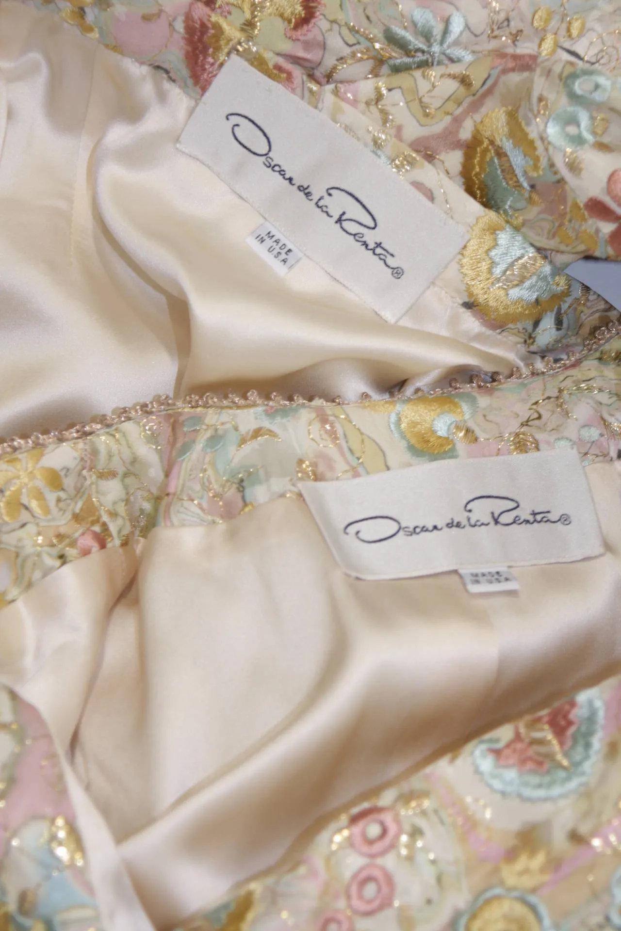 OSCAR DE LA RENTA 4 pc Baroque Skirt Suit