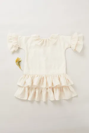 Pastry Dress in Beige Jacquard