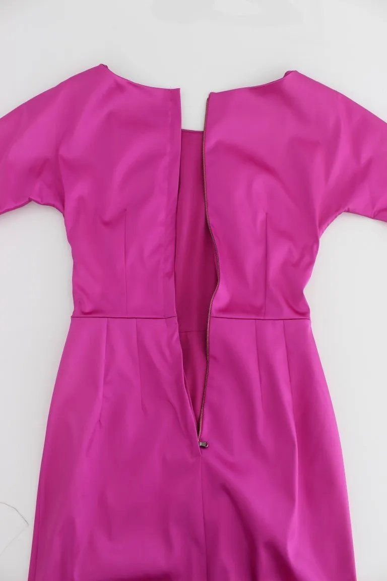 Pink Stretch Long Sheath Ball Gown Dress