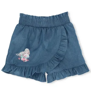 Pre-Girls Frozen Chambray Fashion Skort - Denim