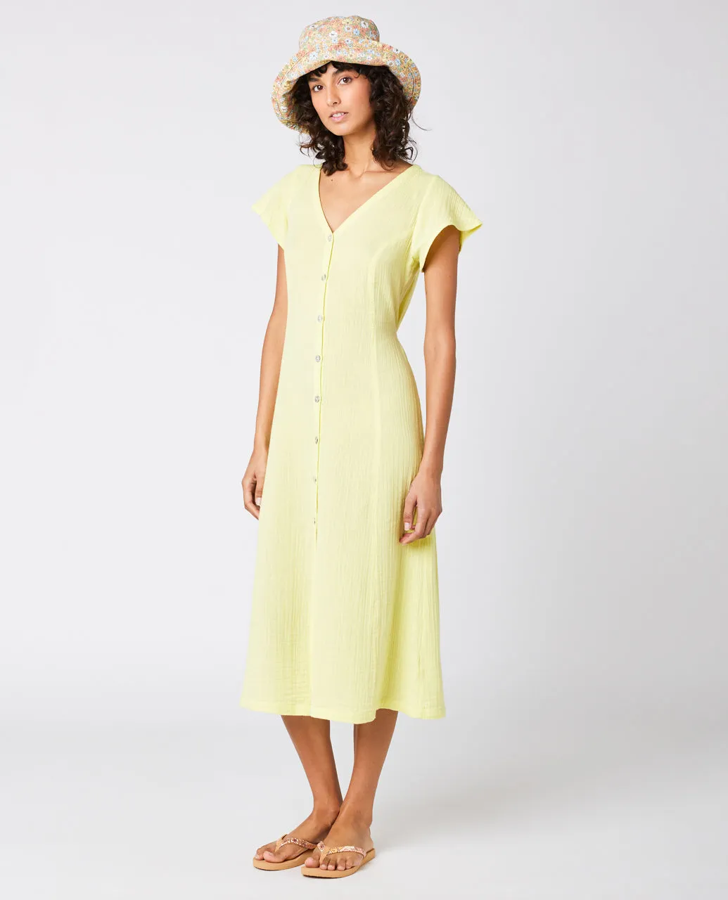 PREMIUM SURF LONG DRESS - BRIGHT YELLOW