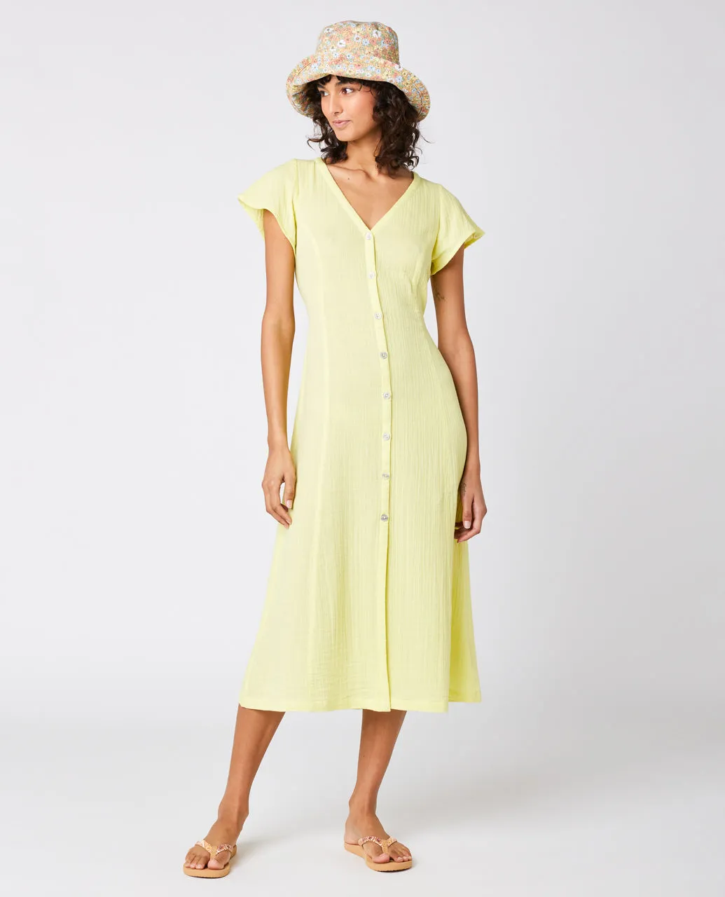 PREMIUM SURF LONG DRESS - BRIGHT YELLOW