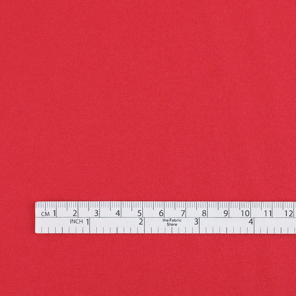 Pure Wool Flannel - Hibiscus (remnant)