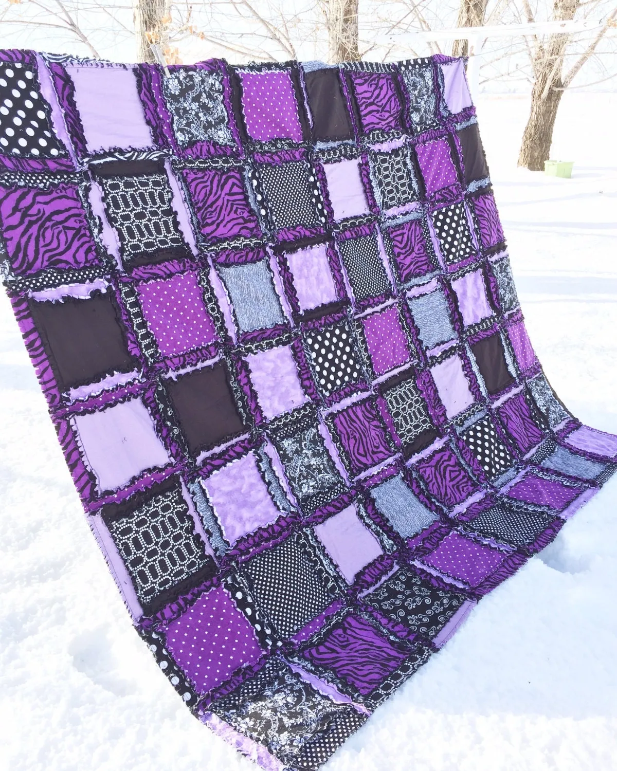 Purple Quilts Bed Spreads, Old and Young Pre Teen Girl Room Decor, Twin Size Bed Spread and Queen Size Quilts