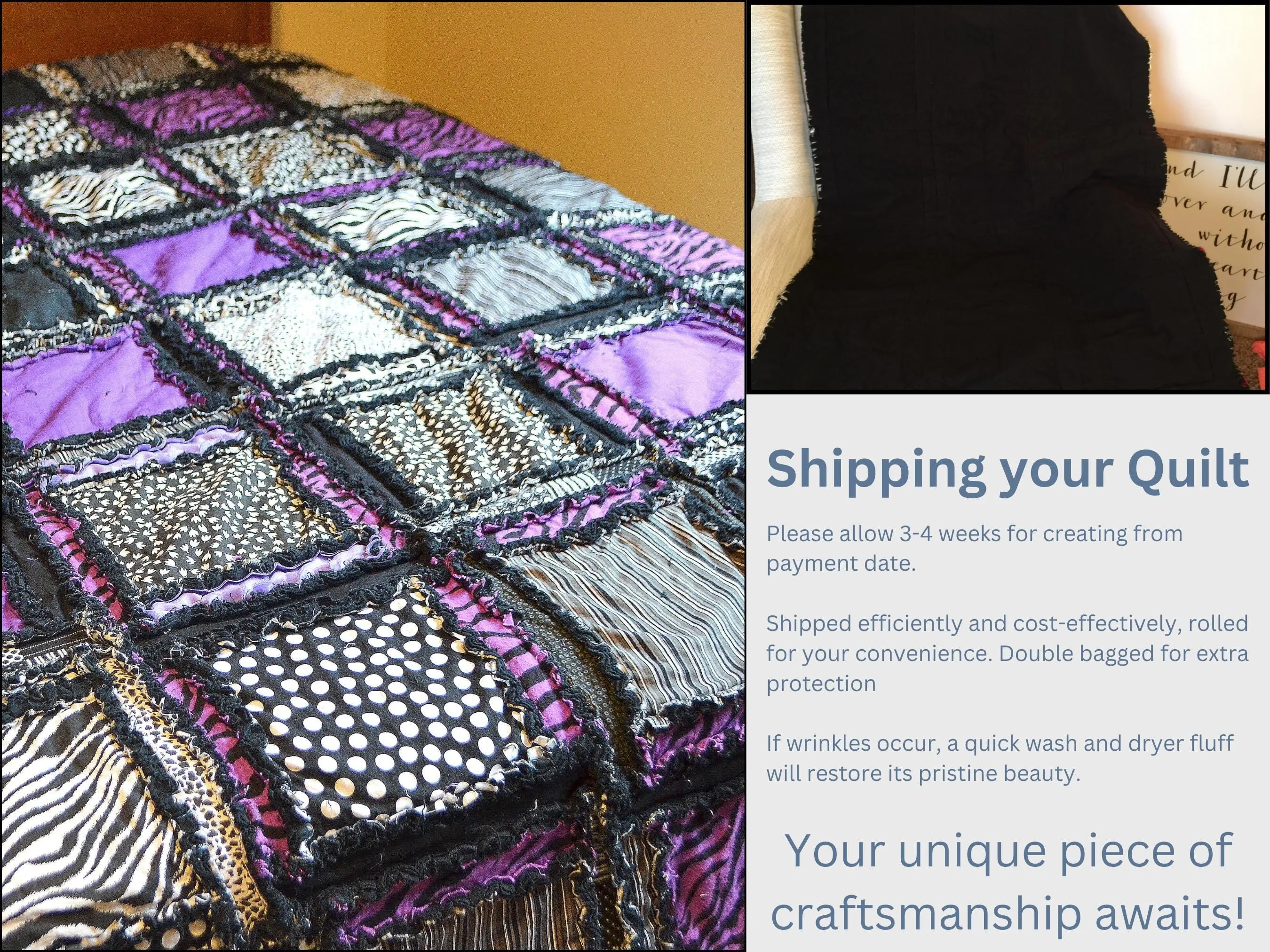 Purple Quilts Bed Spreads, Old and Young Pre Teen Girl Room Decor, Twin Size Bed Spread and Queen Size Quilts