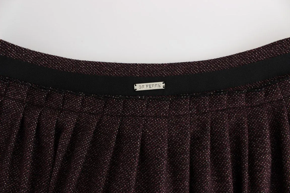 Purple Short Flannel Skirt