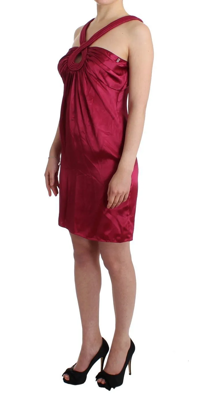 Purple silk sheath dress