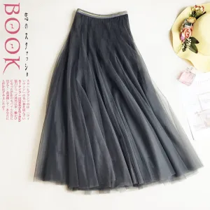 "4 COLORS MESH FLUFFY" SKIRT K112208