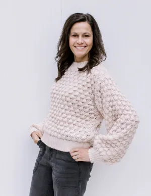 QX Creamy Bubble Knit Sweater