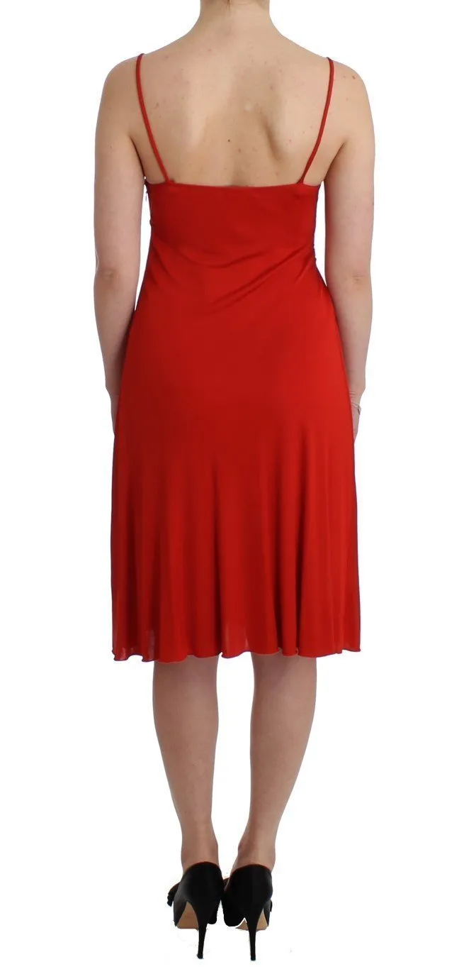Red a-line dress