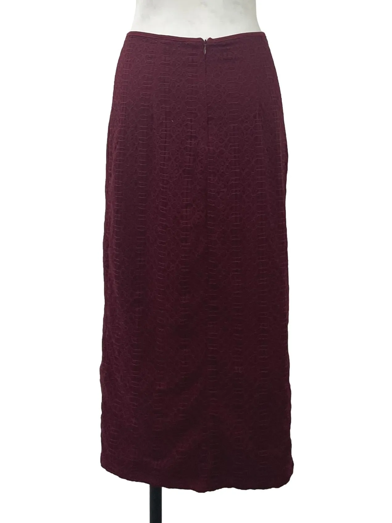 Red Lace Slit Skirt
