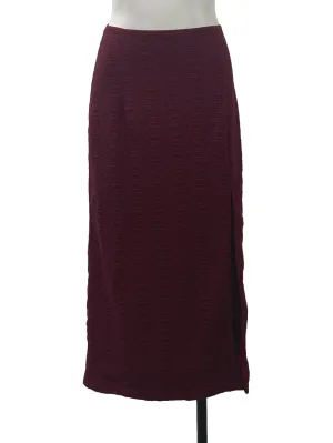 Red Lace Slit Skirt