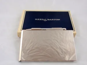 REED & BARTON Small Silver Note Pad with Pencil Original Box and Dust Bag