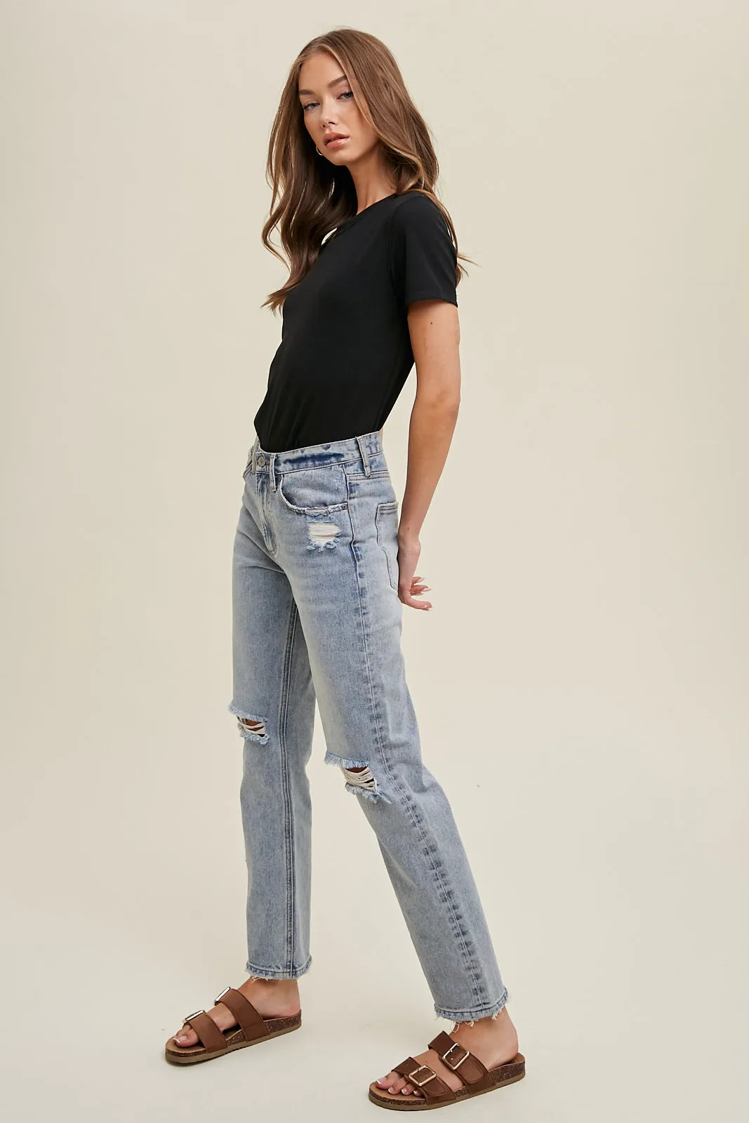 RESTOCK Kate Ribbed Tee - Black
