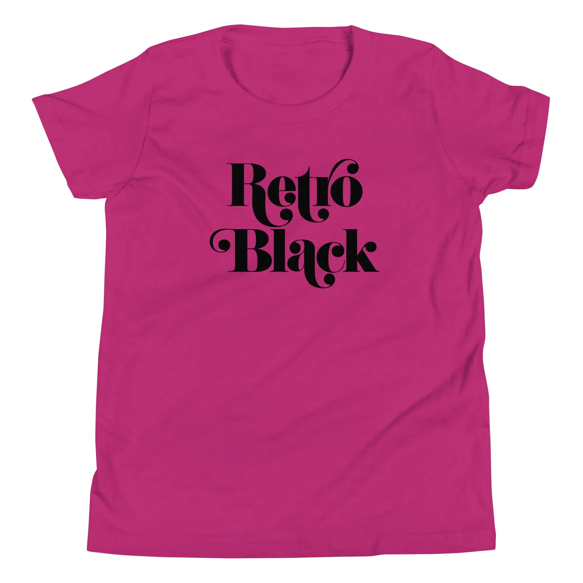 Retro Black Youth Short Sleeve T-Shirt