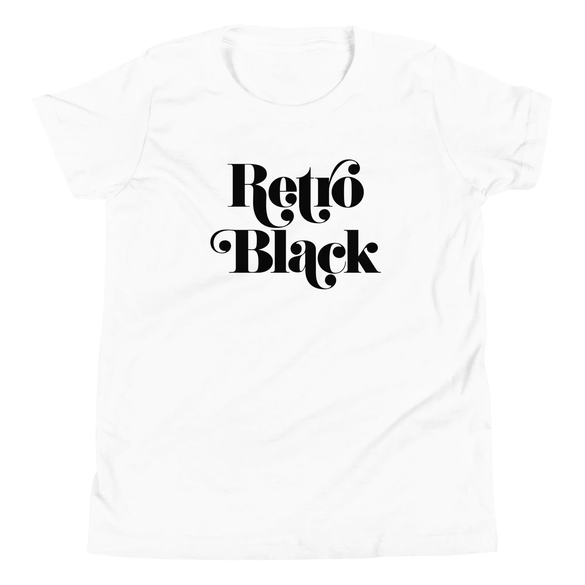 Retro Black Youth Short Sleeve T-Shirt
