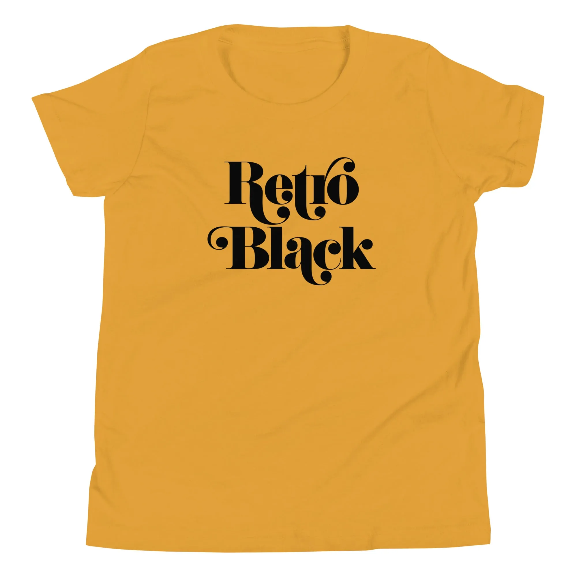 Retro Black Youth Short Sleeve T-Shirt