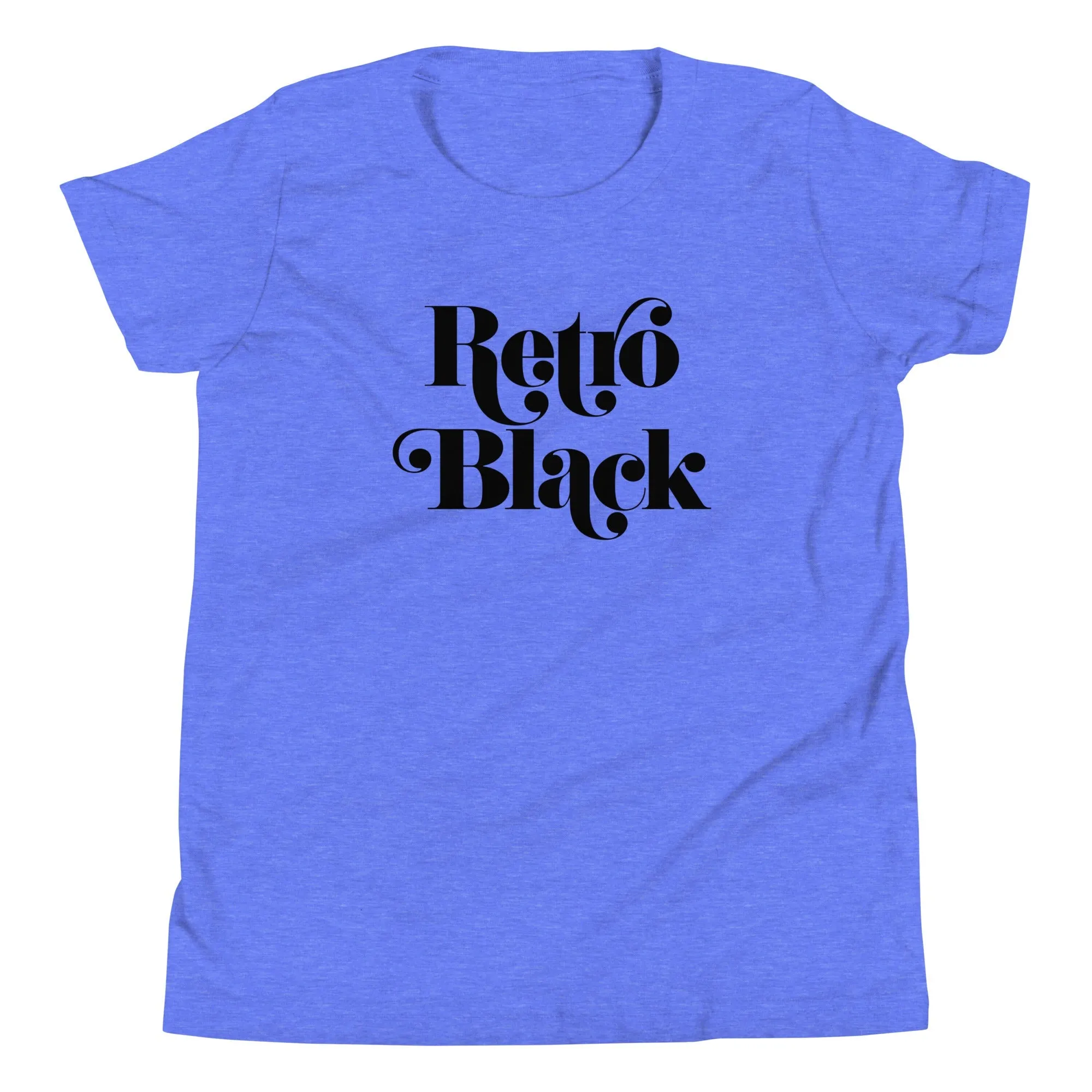 Retro Black Youth Short Sleeve T-Shirt