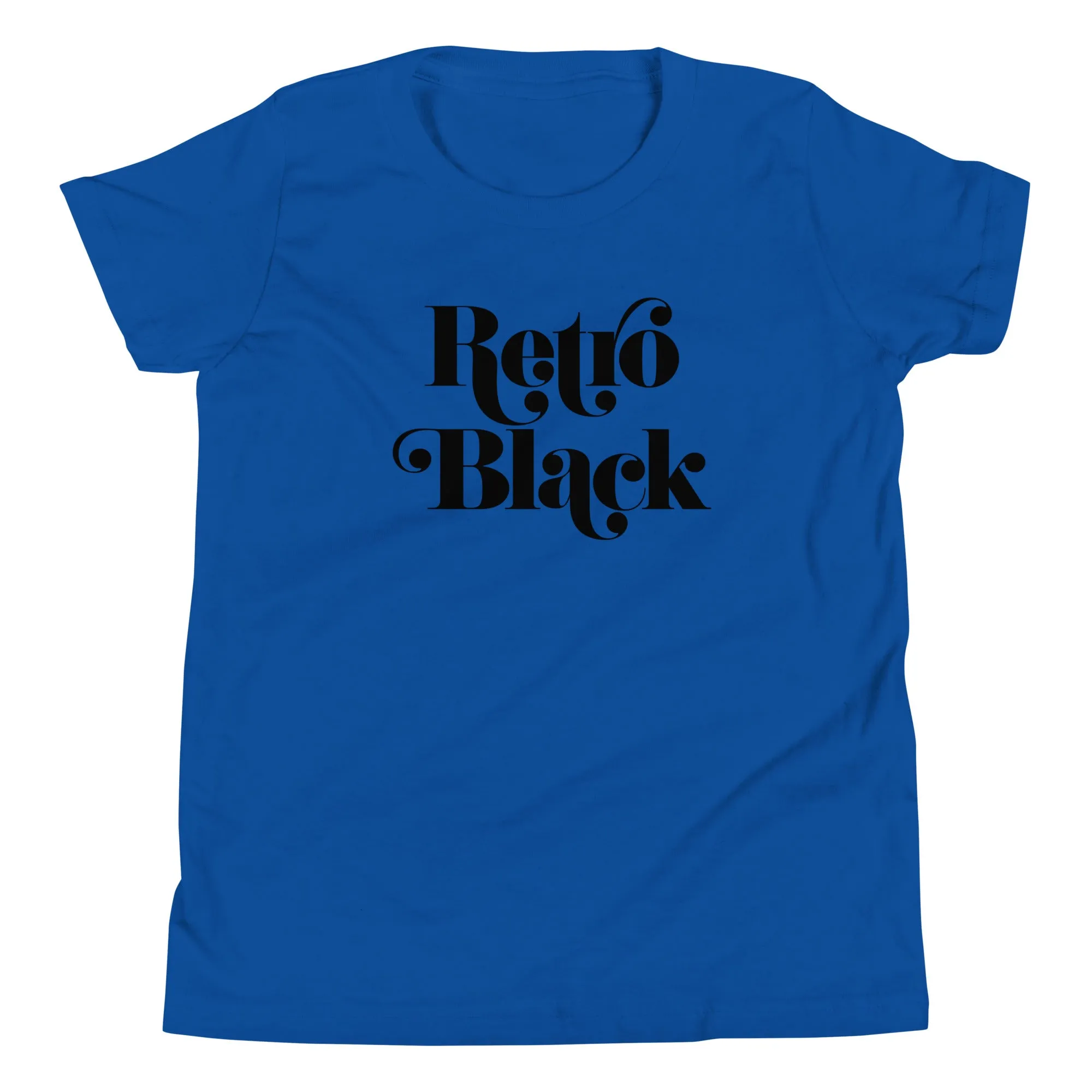 Retro Black Youth Short Sleeve T-Shirt