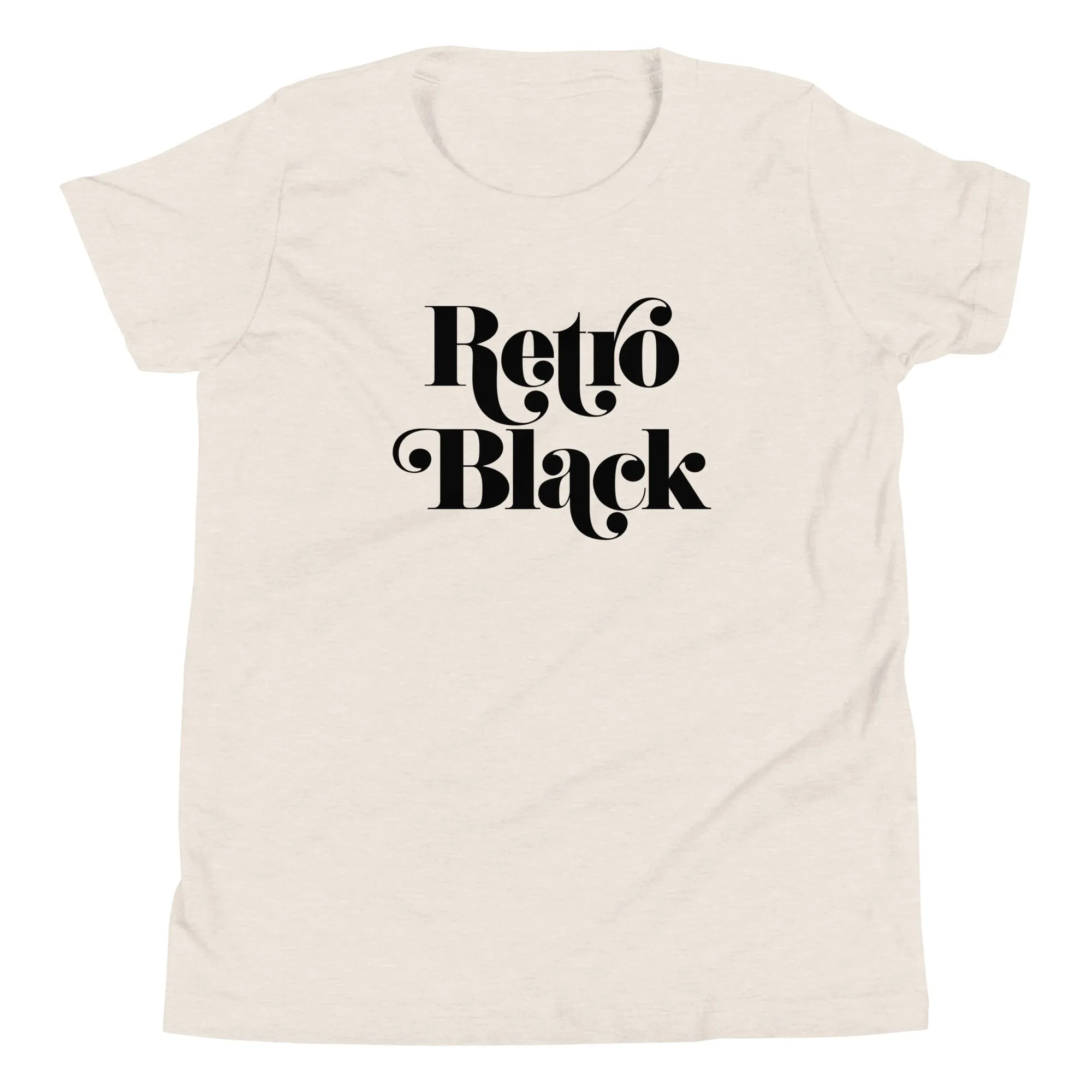 Retro Black Youth Short Sleeve T-Shirt