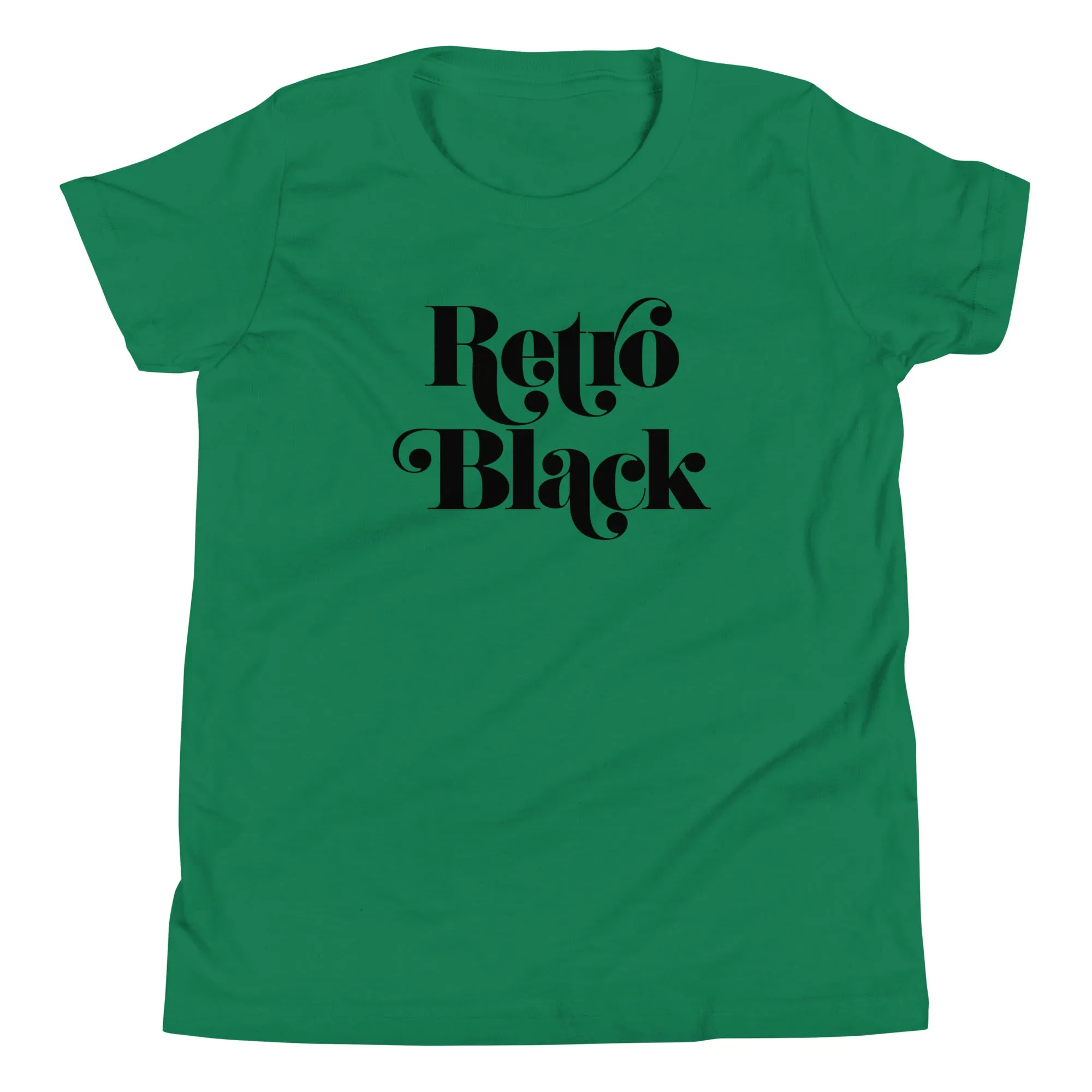 Retro Black Youth Short Sleeve T-Shirt