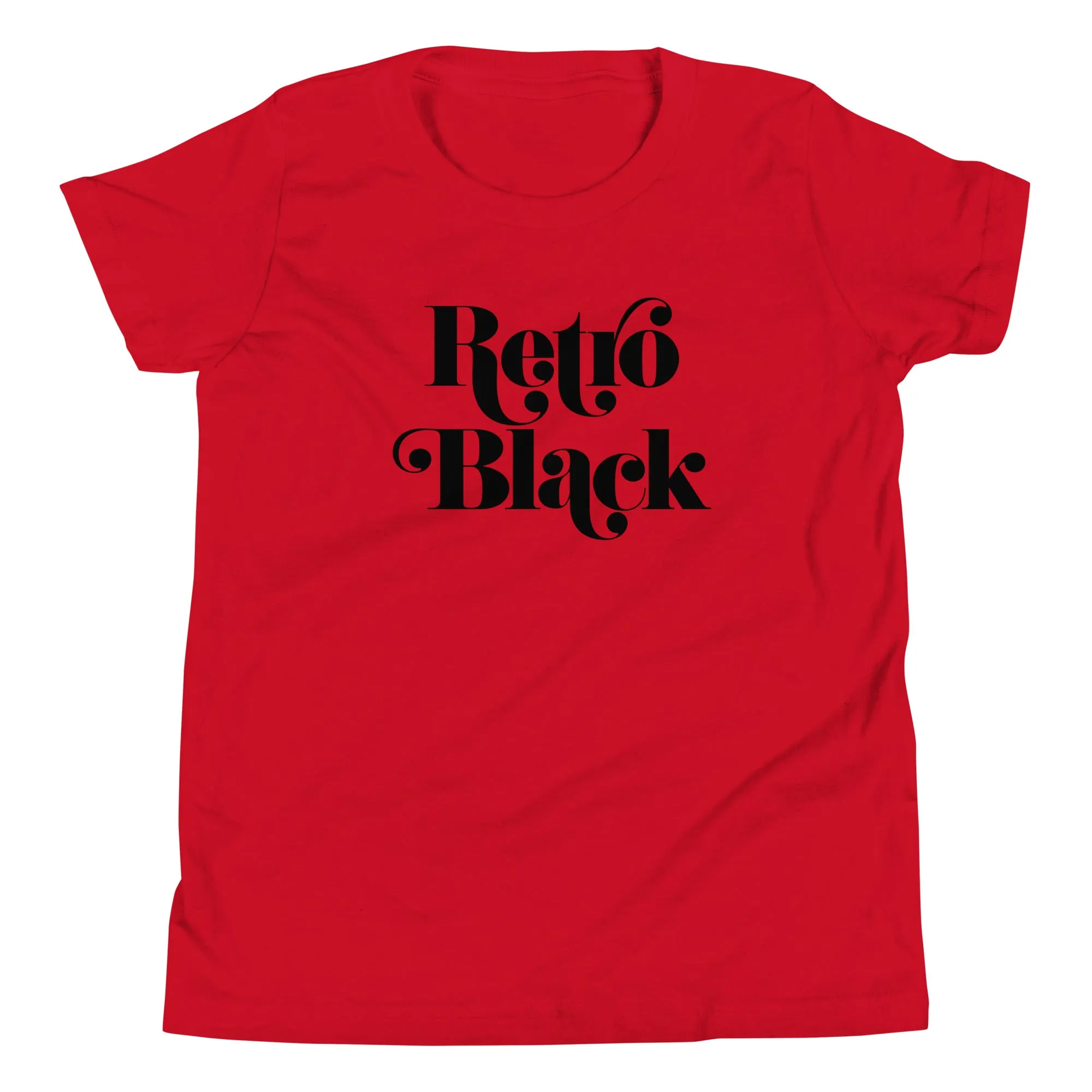 Retro Black Youth Short Sleeve T-Shirt